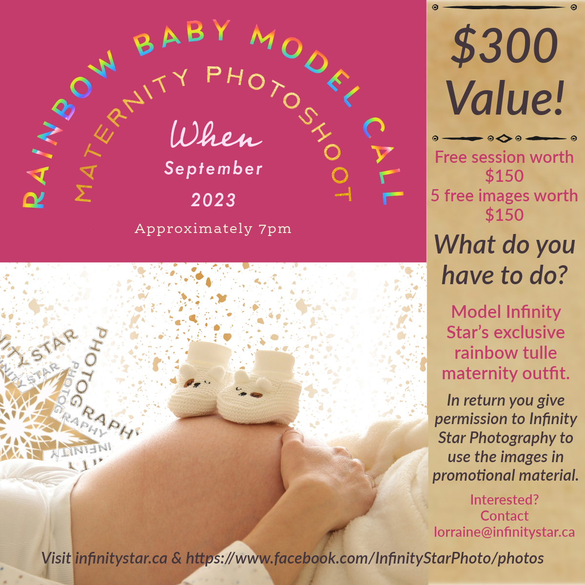 Maternity model call. Infinity Star Photography